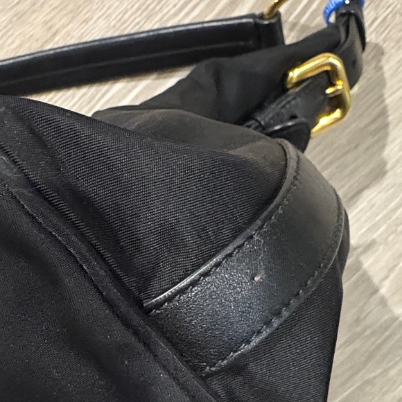 Prada Black Nylon Shoulder Bag with Gold Hardware - Picture 4 of 12